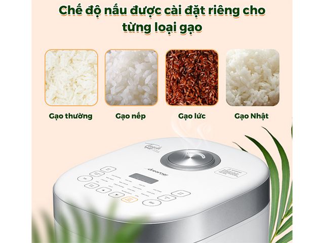 Nồi Cơm Điện Cao Tần 18 Chức Năng Dreamer DKA-IRC118 - Hẹn Giờ, Công Nghệ IH, Dung Tích 1.8L, Chế Độ Nấu Đặc Biệt cho Gạo