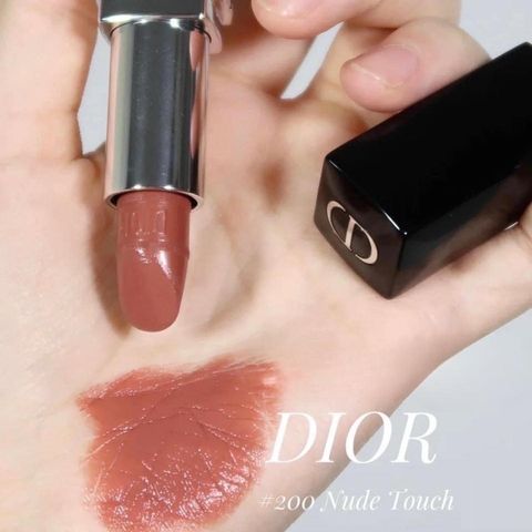 Son Dior Rouge Mitzah Satin 200 Nude Touch Limited Edition - Son Môi Cam Nâu Tây Trendy Hút Mắt 3.5g Chính Hãng Pháp