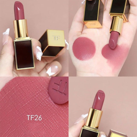 Son thỏi lì Tom Ford Lip Color 26 Obsessed - Màu hồng đất thanh lịch, chất son mềm mượt, bám màu lâu 6-8h, món quà hoàn hảo cho phái đẹp
