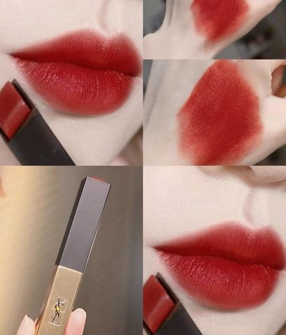 Son YSL The Slim 1966 Rouge Libre - Son Môi Đỏ Gạch Chili Sang Chảnh, Chất Son Mịn Như Da Thuộc, 2.2g 723105