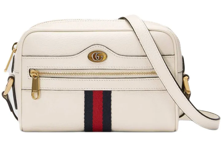 Túi đeo chéo Gucci Ophidia Leather Mini Bag màu trắng
