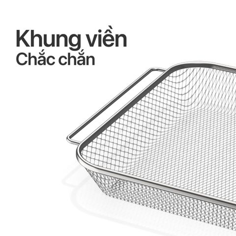 Vỉ Nướng Sâu Lòng Nồi Chiên Không Dầu 2GOOD S19/S20 Inox 304 - Dụng Cụ Bếp Bền Bỉ, Chống Rỉ, An Toàn Cho Sức Khỏe