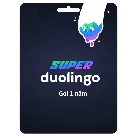 Gói nâng cấp tài khoản học ngoại ngữ Duolingo Super 1 năm