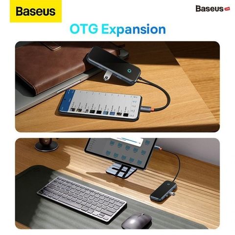 Hub Mở Rộng Baseus AcmeJoy 4 in 1 Docking Type C PD/Data USB3.0 - Chuyển đổi tốc độ cao, tương thích Laptop và Smartphone