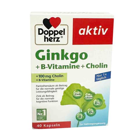 Viên uống Doppelherz Aktiv Ginkgo + vitamin B + Cholin