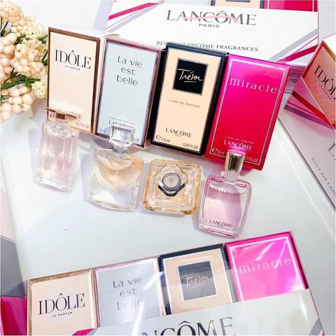 Bộ 4 Chai Nước Hoa Mini Lancome Cho Nữ - Trải Nghiệm Mùi Hương Sang Trọng và Quyến Rũ