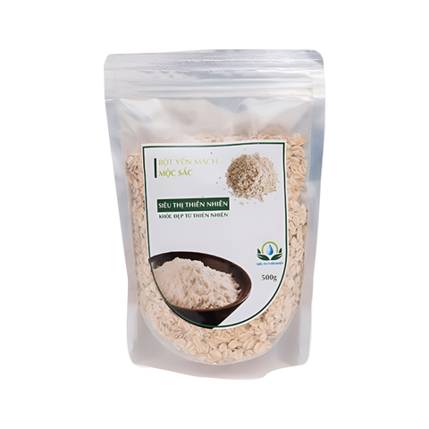 Bột Yến Mạch Mộc Sắc Nguyên Chất 100% - Giàu Protein, Dinh Dưỡng & Chất Xơ - Thực Phẩm Lành Mạnh Cho Gia Đình