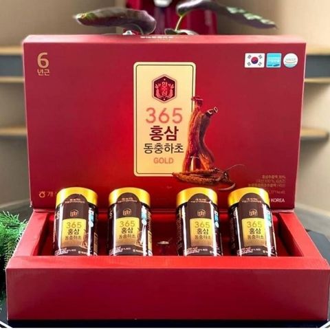 Cao Hồng Sâm Đông Trùng Hạ Thảo 365 Gold - Tăng Cường Sức Khỏe, Hỗ Trợ Tập Trung, Hộp 4 Hũ X 240g, Quà Tặng Sang Trọng
