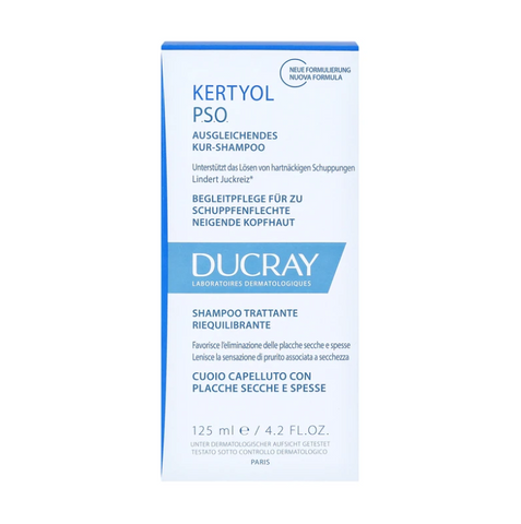 Dầu Gội Giảm Gàu Mảng Ducray Kertyol PSO Shampoo 125ml - Chăm Sóc Tóc, Làm Sạch Da Đầu, Ngăn Ngừa Rụng Tóc, Dưỡng Ẩm