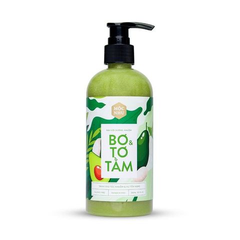 Dầu Gội Mộc Nhu Bơ Và Tơ Tằm - Dưỡng Nhân Tóc Nhuộm, Phục Hồi Tóc Hư Tổn, Giảm Rụng, Tạo Độ Bóng Mượt, 300ml