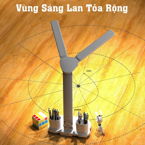 Đèn Bàn Học LED Chống Cận Tích Điện Cảm Ứng 3 Chế Độ Sáng - Tiết Kiệm Điện, Thiết Kế Hiện Đại, Bảo Vệ Mắt Tối Ưu