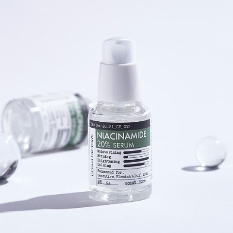 Serum Niacinamide 20% Derma Factory 30ml - Dưỡng Trắng Da, Mờ Thâm, Cấp Ẩm, Làm Mịn Da, Se Khít Lỗ Chân Lông