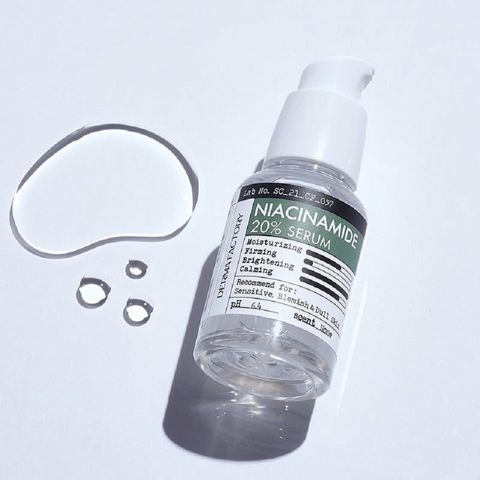 Serum Niacinamide 20% Derma Factory 30ml - Dưỡng Trắng Da, Mờ Thâm, Cấp Ẩm, Làm Mịn Da, Se Khít Lỗ Chân Lông