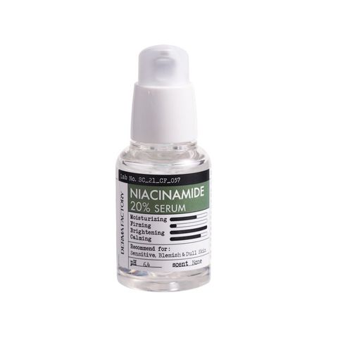 Serum Niacinamide 20% Derma Factory 30ml - Dưỡng Trắng Da, Mờ Thâm, Cấp Ẩm, Làm Mịn Da, Se Khít Lỗ Chân Lông