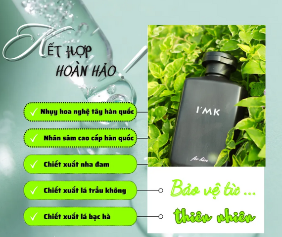 Dung dịch vệ sinh nam I'MK chiết xuất thảo mộc thiên nhiên 200ml - Hỗ trợ sạch sẽ, khử mùi, lưu hương nam tính 6 giờ, tự tin hơn trong mọi cuộc giao lưu.
