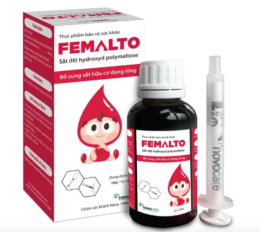 Femalto hỗ trợ bổ sung sắt dạng giọt cho mẹ và bé