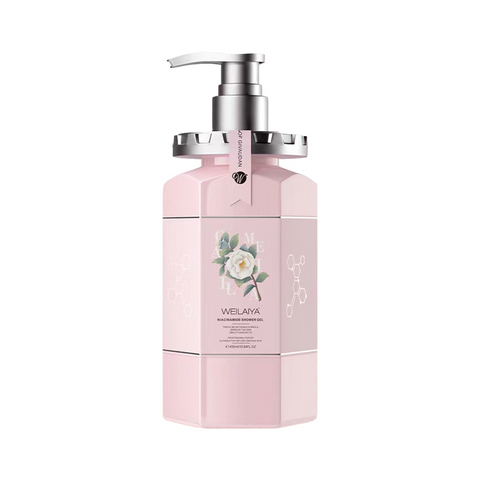Gel Tắm Trắng Da Hương Hoa Trà Weilaiya Niacinamide 450ml - Sữa Tắm Làm Sáng Da, Mờ Vết Thâm, Hương Nước Hoa Sang Trọng