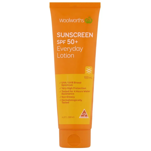 Kem chống nắng toàn thân Woolworths Everyday Sunscreen SPF50+ - Bảo vệ da hiệu quả, cấp ẩm nhẹ, chịu nước 4 giờ, hàng nội địa Úc