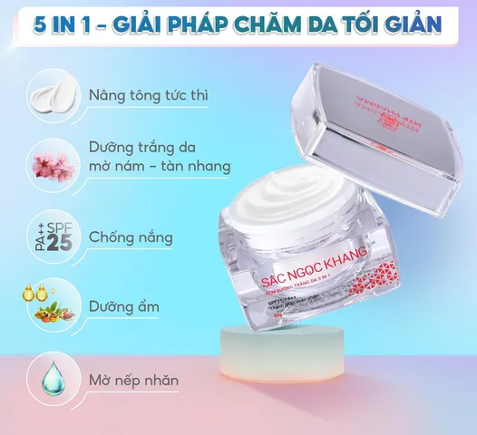 Kem Dưỡng Trắng Da Ban Ngày Sắc Ngọc Khang 5 In 1 SPF 25/PA++