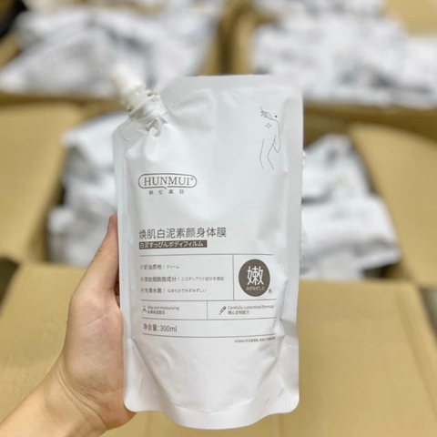 Kem Hỗ Trợ Ủ Trăng Da Toàn Thân Hunmui 300ml - Giúp Da Sáng Mịn, Cấp Ẩm, Phục Hồi Da Xỉn Màu