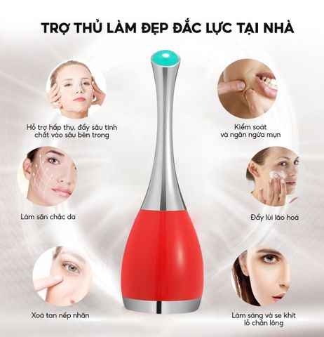 Máy Massage Mặt Cầm Tay Joou JM-1016 - Thiết Bị Làm Sạch & Trẻ Hóa Da, Dễ Dàng Sử Dụng, Đầu Massage Silicone Mềm mại