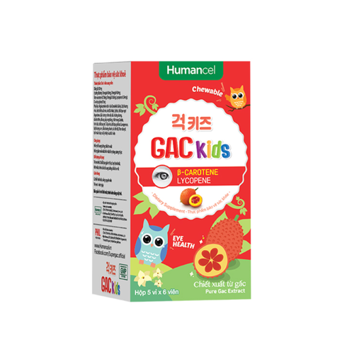 Set Viên Uống Dầu Gấc GAC và Viên Nhai GAC Kids - Hỗ Trợ Cải Thiện Thị Lực Cho Trẻ Em, Sản Phẩm Chất Lượng EU-GMP