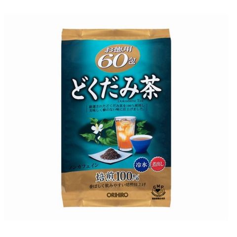 Trà Thải Độc Diếp Cá Orihiro Nhật Bản - Hỗ Trợ Đẹp Da và Thanh Lọc Cơ Thể - 60 Gói Lá Thiên Nhiên Sấy Khô