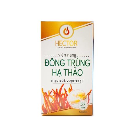 Viên nang đông trùng hạ thảo Hector - Tăng cường sức khỏe và miễn dịch, hỗ trợ chức năng gan thận, hiệu quả cao, hộp 30 viên