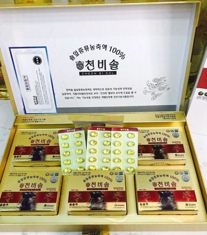 Viên Tinh Dầu Thông Đỏ Cheon Bi Sol Hàn Quốc - Hỗ Trợ Tim Mạch, Miễn Dịch, Làm Đẹp Da - Thực Phẩm Dinh Dưỡng Quý Hiếm