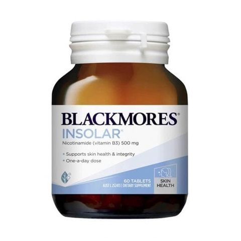 Viên Uống Đẹp Da Blackmores Insolar 500mg - Tăng Cường Vitamin B3, Giúp Da Căng Mịn và Khỏe Mãi