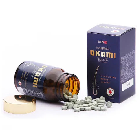 Viên uống mọc tóc Kensei Okami Nhật Bản - Hỗ trợ nuôi dưỡng và ngăn ngừa rụng tóc, cải thiện tóc chắc khỏe và bóng mượt