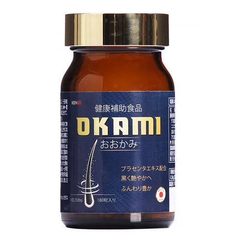 Viên uống mọc tóc Kensei Okami Nhật Bản - Hỗ trợ nuôi dưỡng và ngăn ngừa rụng tóc, cải thiện tóc chắc khỏe và bóng mượt