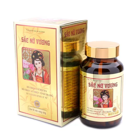 Viên Uống Hỗ Trợ Nội Tiết Tố Nữ Sắc Nữ Vương - Cân Bằng Nội Tiết, Làm Đẹp Da, Tăng Cường Sinh Lý Nữ, Hộp 60 Viên