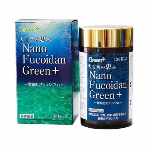 Viên uống Nano Fucoidan Green+ 120 viên - Tăng cường sức khỏe, hỗ trợ miễn dịch và đề kháng, lý tưởng cho người bị hóa xạ.