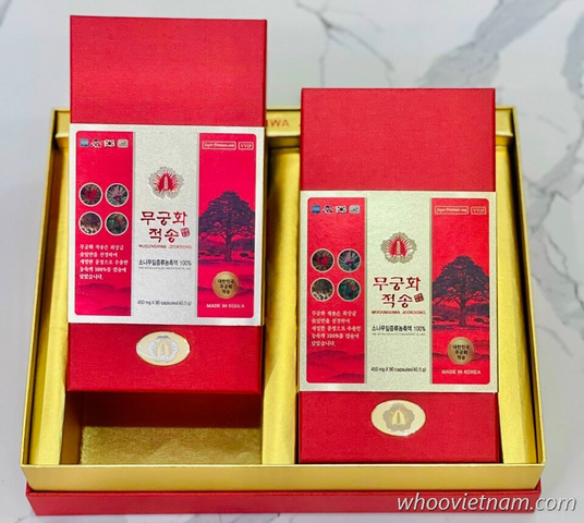 Viên uống tinh dầu thông đỏ VVIP Mugunghwa Jeoksong - Giúp Tăng Cường Sức Khỏe, Chống Lão Hóa, 180 Viên Hỗ Trợ Năng Lượng