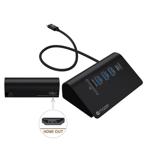 Hub chuyển đổi 7in1 Mazer Infinite Multimedia Pro Desk 8100 - Độ phân giải 4K/60Hz, tốc độ USB-C 10GBPS, tương thích đa hệ điều hành