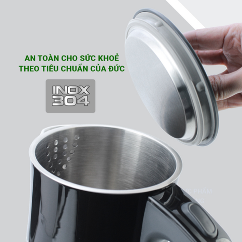 Ấm siêu tốc Kalpen KK33 1.7L - Thiết kế 3 lớp chống nóng, công suất 2200W, đun sôi nhanh chóng, tiện lợi cho pha trà và cà phê