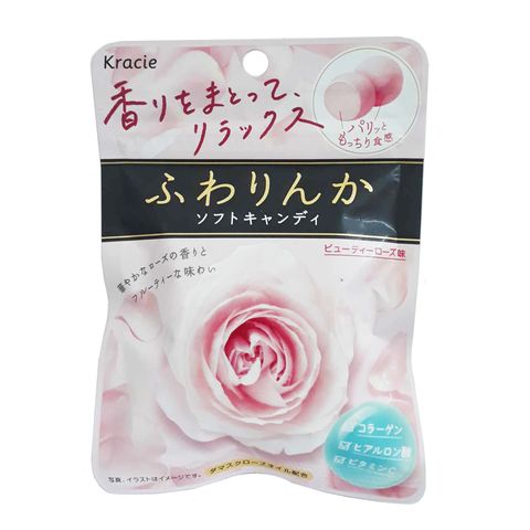 Kẹo Hàm Hương Kracie - Hương Hoa Hồng Lưu Hương Dài Lâu, Viên Uống Thơm Cơ Thể, Chăm Sóc Da Sáng Khỏe, Nhật Bản