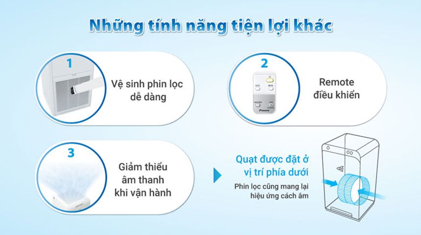 Máy Lọc Không Khí Daikin MC55UVM6-7 - Công Nghệ Streamer 4 Cấp Lọc, Diện Tích 45m2, Điều Khiển Từ Xa, Hút Gió 3 Hướng, Lọc Bụi PM2.5