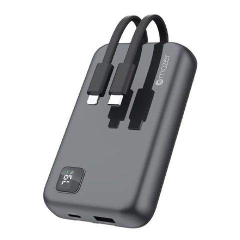 Sạc Dự Phòng Mazer SuperMINI-Pocket Power.Link Trio 10.000mAh - Pin Nhỏ Gọn Tích Hợp Cáp Lightning & USB-C, Sạc Nhanh 22W