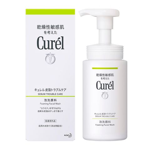 Sữa Rửa Mặt Dạng Bọt Curél Sebum Care 150ml - Kiểm Soát Nhờn, Ngừa Mụn, Cho Da Dầu, Da Nhạy Cảm