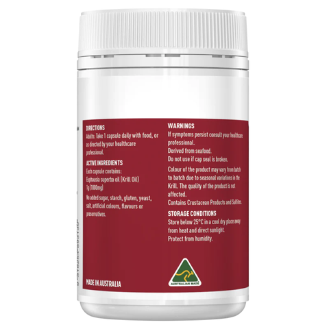 Viên uống dầu nhuyễn thể Healthy Care Wild Krill Oil 1000mg - Bổ sung Omega-3, hỗ trợ sức khỏe tim mạch và khớp, chống oxy hóa hiệu quả