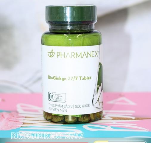 Viên uống hỗ trợ não bộ Pharmanex Bioginkgo 27/7 - Chiết xuất lá bạch quả, tăng cường trí nhớ và khả năng tập trung, 60 viên Mỹ