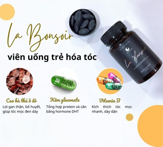 Viên Uống Hỗ Trợ Trẻ Hóa Tóc La Bonsoir - Giải Pháp Cải Thiện Rụng Tóc, Tóc Mỏng, Đen Khỏe Từ Cao Hà Thủ Ô Đỏ