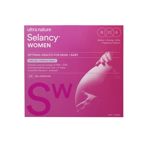 Vitamin Bầu Selancy Women Ultra Nature 100 Viên - Hỗ Trợ Phát Triển Thai Nhi Khỏe Mạnh, Ngăn Dị Tật Ống Thần Kinh cho Mẹ Bầu