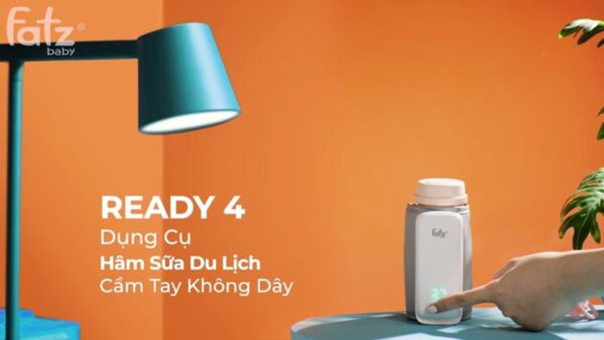 Dụng cụ hâm sữa cầm tay không dây Fatzbaby Ready 4-FB3122WN - Thiết kế gọn nhẹ, dùng mọi lúc mọi nơi, giữ ấm lên đến 3 giờ, tiện lợi cho mẹ và bé