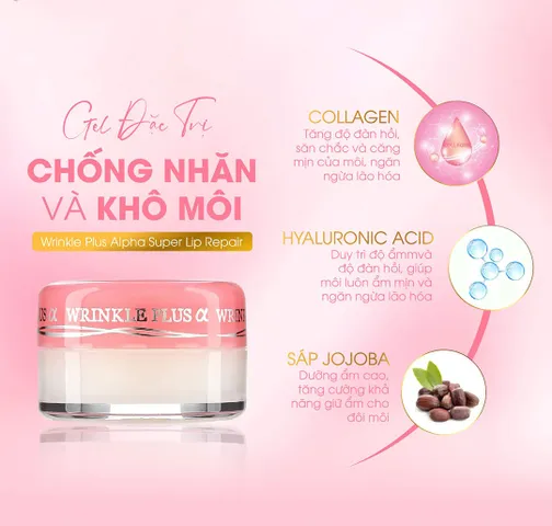 Kem lót dưỡng môi Naris Cosmetics Wrinkle Plus Alpha Clear Lip