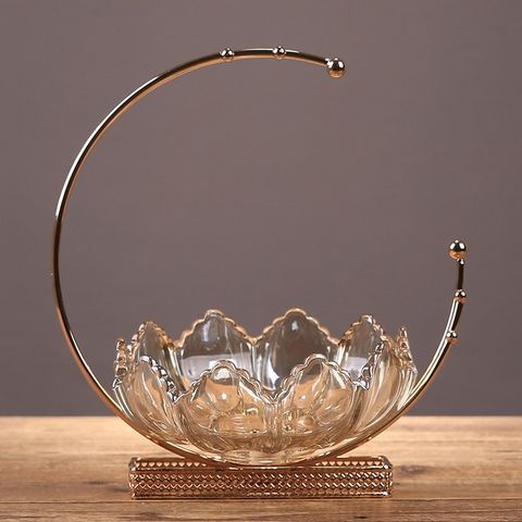 Khay Thủy Tinh Đựng Bánh Kẹo, Trái Cây Hình Trăng Khuyết HT01 - Thiết Kế Sang Trọng, An Toàn Cho Sức Khỏe Người Dùng