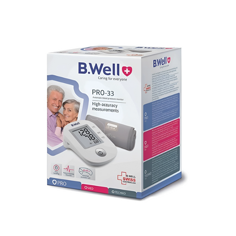 Máy Đo Huyết Áp Bắp Tay B.Well Swiss PRO-33 - Thiết Bị Đo Huyết Áp Chính Xác & Nhanh Chóng Dành Cho Gia Đình
