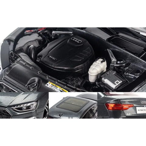 Mô hình xe Audi A4L 2020 1:18 Dealer - Chi tiết tinh xảo, mở 4 cửa, chất liệu kim loại cao cấp - Trang trí nhà cửa độc đáo